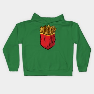 french fries pocket Kids Hoodie